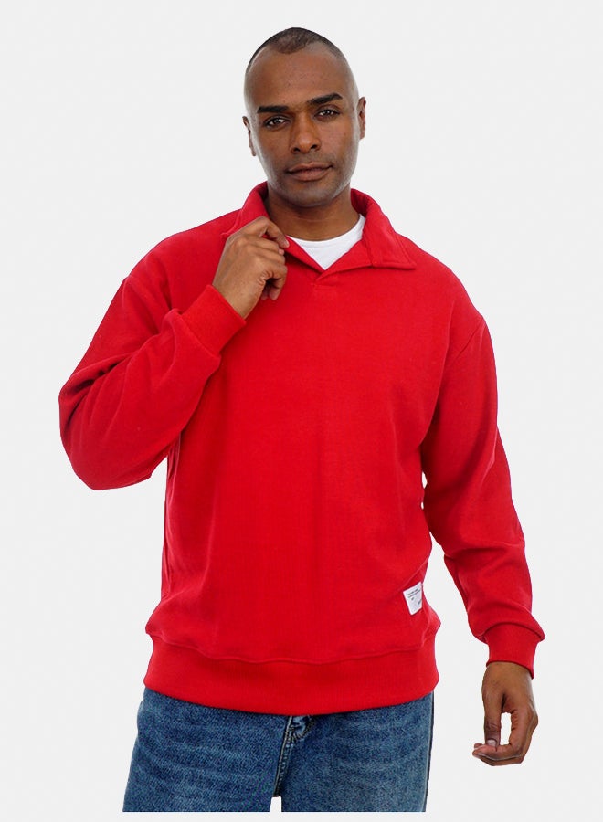 FIRE WOOD FireWood Cashmere Knit Pullover Sweater long sleeve For Men - Red - Image 2